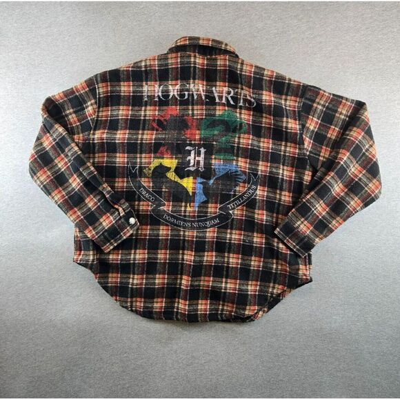 Harry Potter Tops - HARRY POTTER Womens Flannel Shirt Shaket Jacket XL Wool Blend HOGWARTS Relaxed